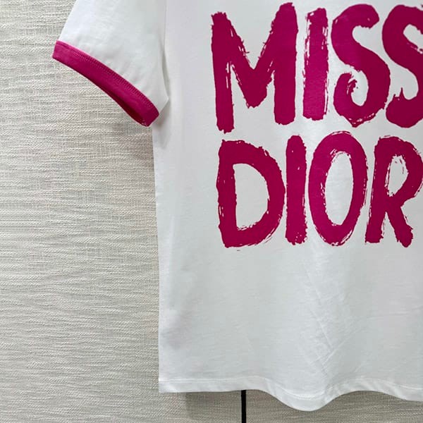 送料無料ミス ディオール コピー グラフィティ コットン リネン ジャージー Tシャツ 3色 det91675